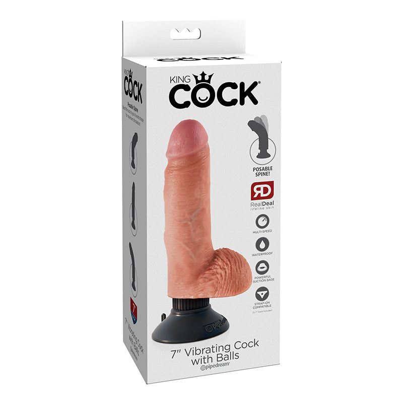 King Cock Vibrating Cock W/Balls