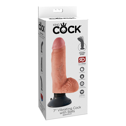 King Cock Vibrating Cock W/Balls