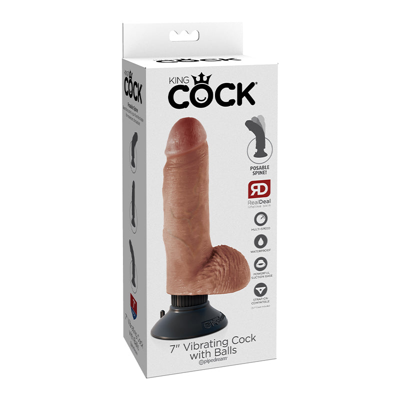 King Cock Vibrating Cock W/Balls