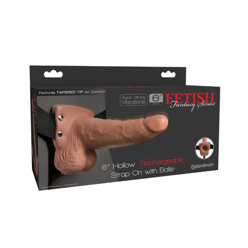 Fetish Fantasy Hollow Rechargeable Strap-On with Balls