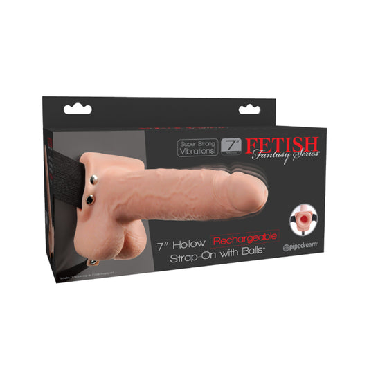 Fetish Fantasy Hollow Rechargeable Strap-On with Balls