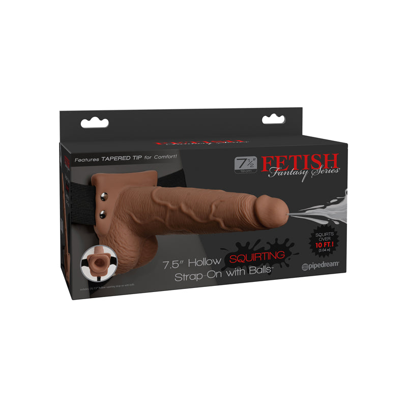 Fetish Fantasy Hollow Squirting Strap-On with Balls