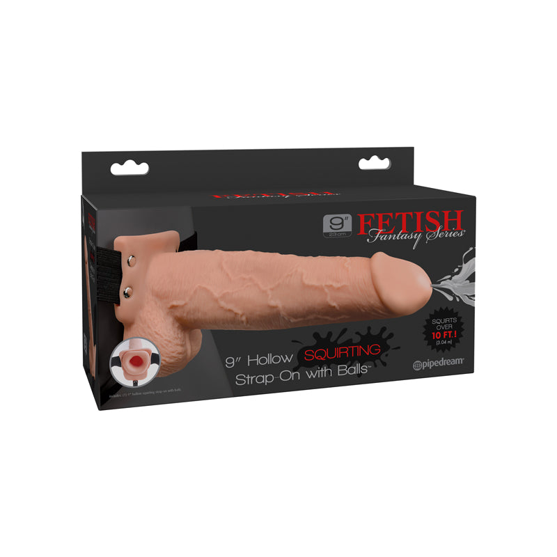 Fetish Fantasy Hollow Squirting Strap-On with Balls