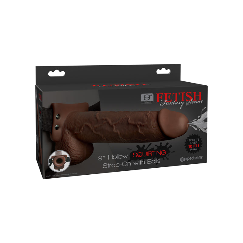 Fetish Fantasy Hollow Squirting Strap-On with Balls
