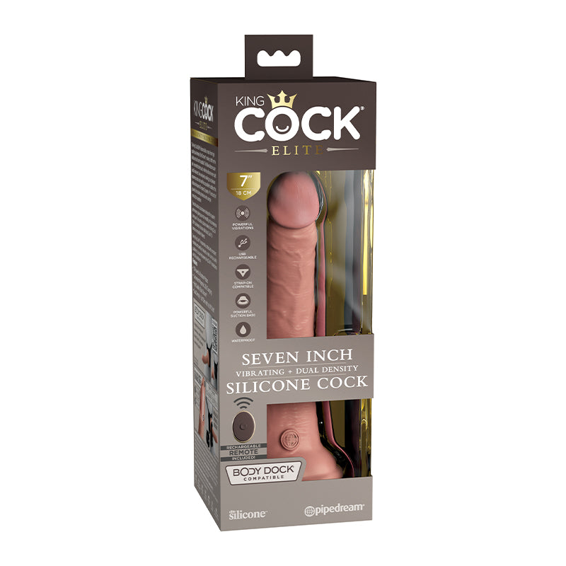 King Cock Elite Vibrating 7" Cock w/ Remote