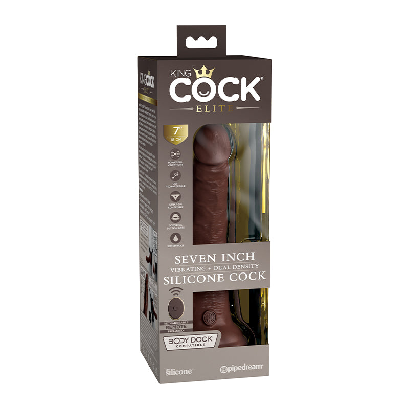 King Cock Elite Vibrating 7" Cock w/ Remote